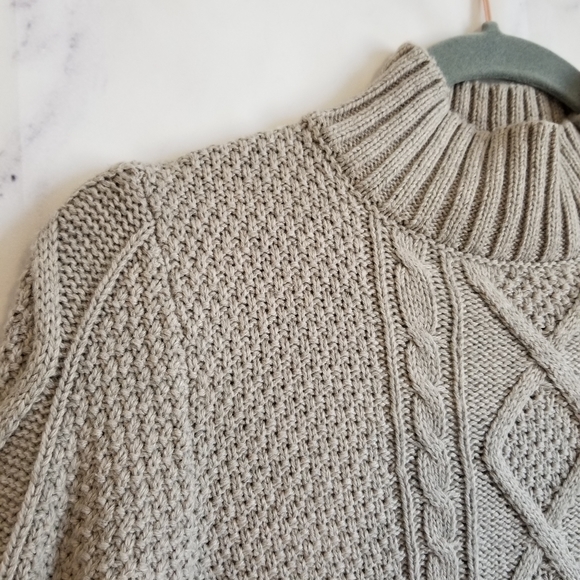LUCKY BRAND Grey Mockneck Sweater, Size Small - Picture 3 of 9